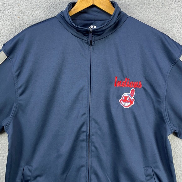 dynasty Other - Cleveland‎ Indian Guardians Jacket Full Zip Mens Large Blue Pocket Logo Dynasty